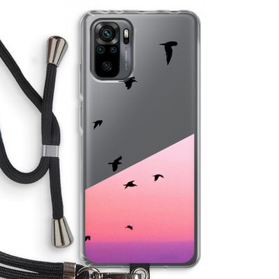 Fly away: Xiaomi Redmi Note 10 Pro Transparant Hoesje met koord