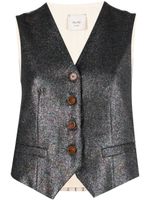 Alysi Gilet met enkele rij knopen - Paars - thumbnail