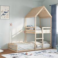 Stapelbedframe zonder matras massief grenenhout 90x200 cm