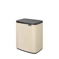 Brabantia Bo Afvalemmer - 12 liter - kunststof binnenemmer - soft beige 234125 Brabantia Bo Afvalemmer - 12 liter - kunststof binnenemmer - soft beige 234125