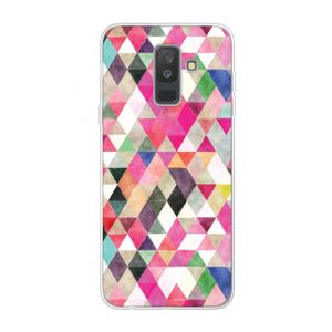 Gekleurde driehoekjes: Samsung Galaxy A6 Plus (2018) Transparant Hoesje