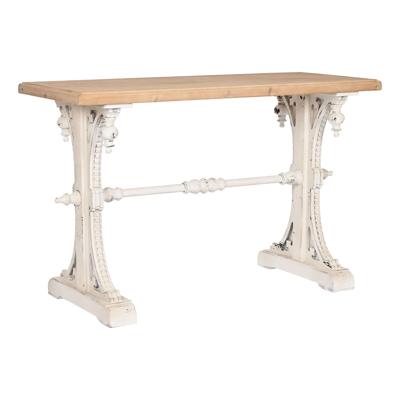 Wandtafel Home ESPRIT Geel Wit Spar Hout MDF 120 x 50 x 77 cm