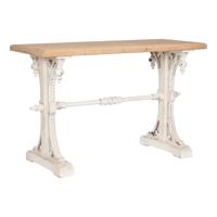 Wandtafel Home ESPRIT Geel Wit Spar Hout MDF 120 x 50 x 77 cm