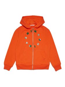 Marni Kids hoodie en coton à logo imprimé - Orange