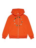 Marni Kids hoodie en coton à logo imprimé - Orange