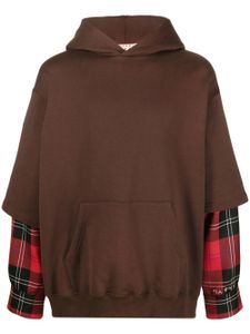 Marni hoodie à design superposé - Marron