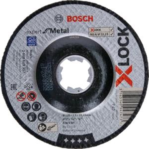 Bosch Accessoires X-LOCK Slijpschijf Expert for Metal 125x2.5x22.23mm, gebogen - 25 stuk(s) - 2608619257