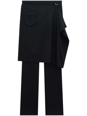 Courrèges pantalon de tailleur en laine - Noir