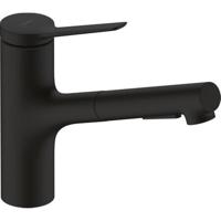 Hansgrohe - Zesis M33 - ééngreepskeukenmengkraan 150 - uittrekbare vuistdouche - 2 jets - mat zwart 74800670 - thumbnail