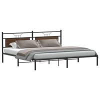 Bedframe zonder matras 193x203 cm spaanplaat bruin eikenkleurig
