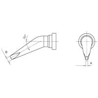 Weller LT-BX Soldeerpunt Beitelvorm, gebogen Grootte soldeerpunt 2.4 mm Lengte soldeerpunt: 18 mm Inhoud: 1 stuk(s)