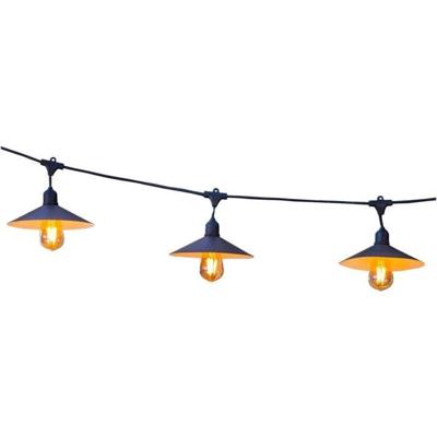 Lichtslinger op zonne-energie voor buiten - LUMISKY - VINTY LIGHT SOLAR - 6 m - 10 gloeilampen - warm witte LED