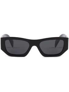 Prada Eyewear lunettes de soleil rectangulaires à logo - Noir