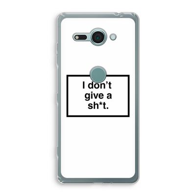 Don't give a shit: Sony Xperia XZ2 Compact Transparant Hoesje