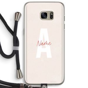 Strawberry Milkshake: Samsung Galaxy S7 Edge Transparant Hoesje met koord