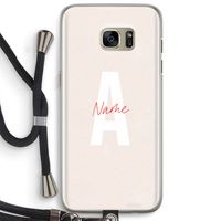 Strawberry Milkshake: Samsung Galaxy S7 Edge Transparant Hoesje met koord