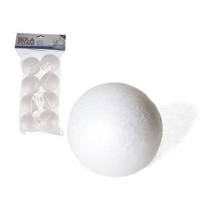 8x Stuks piepschuim hobby/DIY ballen/bollen 5 cm