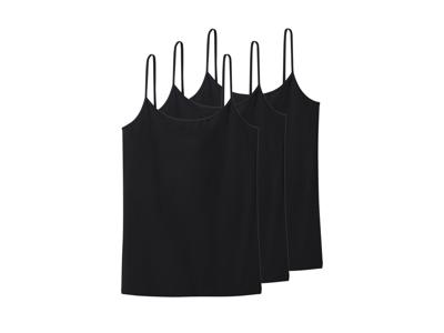 esmara Set van 3 dames spaghettitops (Zwart, XL (48/50))