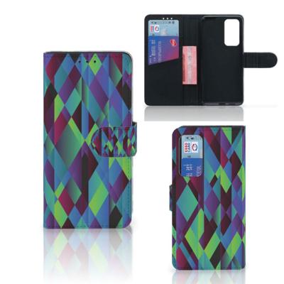 Huawei P40 | Book Case | Abstract Green Blue