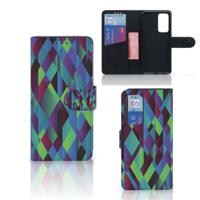 Huawei P40 | Book Case | Abstract Green Blue