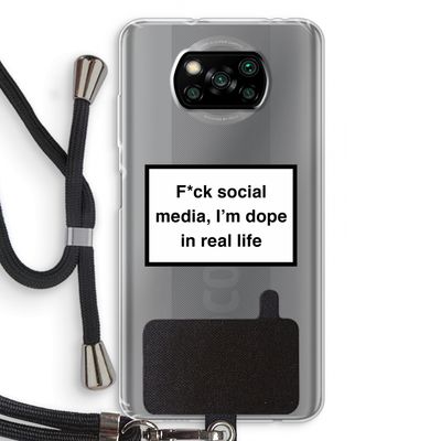 I'm dope: Xiaomi Poco X3 Pro Transparant Hoesje met koord