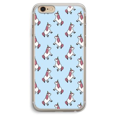 Eenhoorns overal: iPhone 6 Plus / 6S Plus Transparant Hoesje