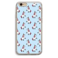 Eenhoorns overal: iPhone 6 Plus / 6S Plus Transparant Hoesje