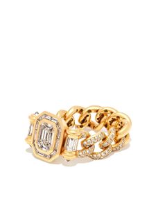 SHAY bague Partial Halo Link en or 18ct