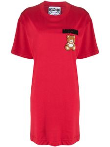 Moschino robe courte à patch logo - Rouge