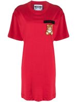 Moschino robe courte à patch logo - Rouge