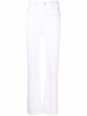 ISABEL MARANT jean bootcut à détails de coutures - Blanc
