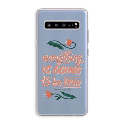 Optimistic flower girl: Samsung Galaxy S10 5G Transparant Hoesje