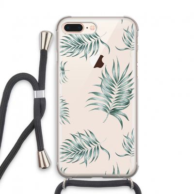 Simple leaves: iPhone 8 Plus Transparant Hoesje met koord