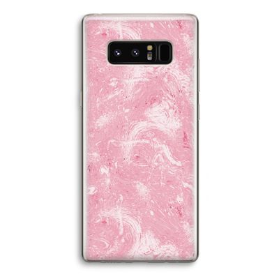 Abstract Painting Pink: Samsung Galaxy Note 8 Transparant Hoesje