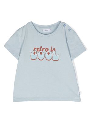Knot t-shirt à slogan imprimé - Bleu