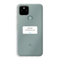 Reminder: Google Pixel 5 Transparant Hoesje