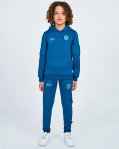 Malelions Sport Transfer Hooded Trainingspak Kids Blauw/Lichtblauw - Maat 128 - Kleur: Blauw | Soccerfanshop