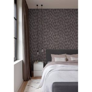 Noordwand behang topchic flames and drops metallic grijs