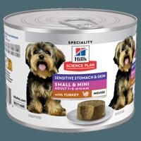 Hill&apos;s Science Plan Sensitive Stomach & Skin Small & Mini Adult Mousse hondenvoer met Kalkoen 12 x 200 gram