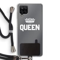 Queen zwart: Samsung Galaxy A12 Transparant Hoesje met koord Queen zwart: Samsung Galaxy A12 Transparant Hoesje met koord