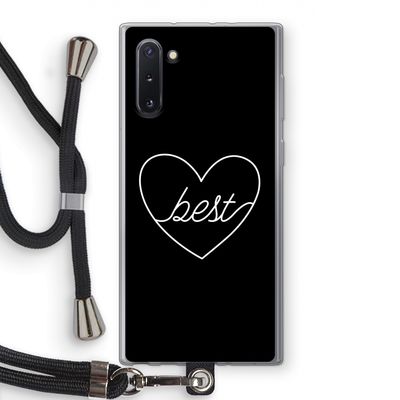 Best heart black: Samsung Galaxy Note 10 Transparant Hoesje met koord