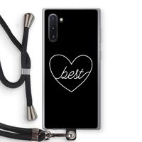 Best heart black: Samsung Galaxy Note 10 Transparant Hoesje met koord