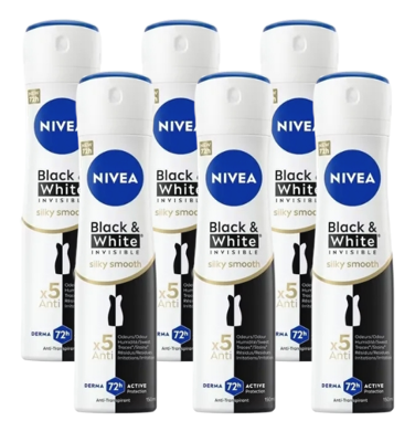 Nivea Black & White Silky Smooth Deodorant Spray Voordeelverpakking