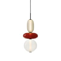 Bomma Pebbles Small Hanglamp - Configuratie 7 - Wit - rood