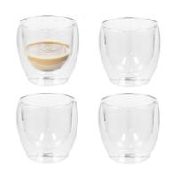 Gerimport glazen Luz - 12x - dubbelwandig - 250 ml - 9 x 9 cm