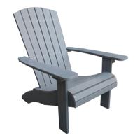 De Outsider Milan Loungestoel Adirondack Polywood Grijs - thumbnail