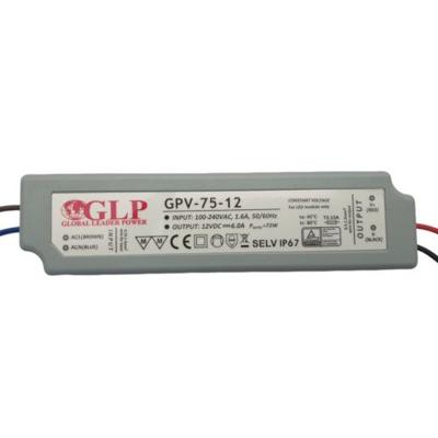 LED Trafo 72 Watt - 12VDC - 6A - GPV-75-12