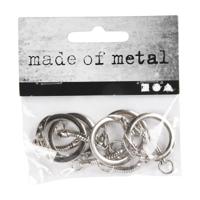 Creativ Company Sleutelhanger met sluiting, 5st.