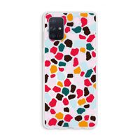 Colored Giraffe: Galaxy A71 Transparant Hoesje