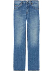 Gucci jean droit à détail de mors - Bleu